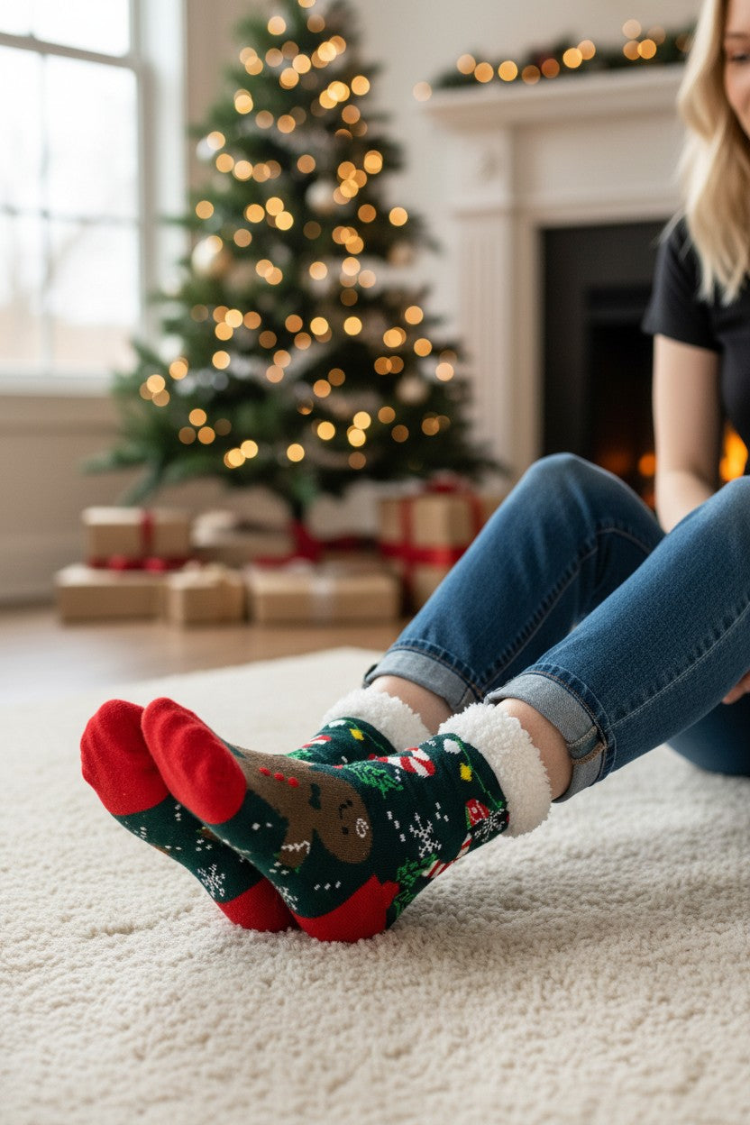 Gingerbread Christmas Socks