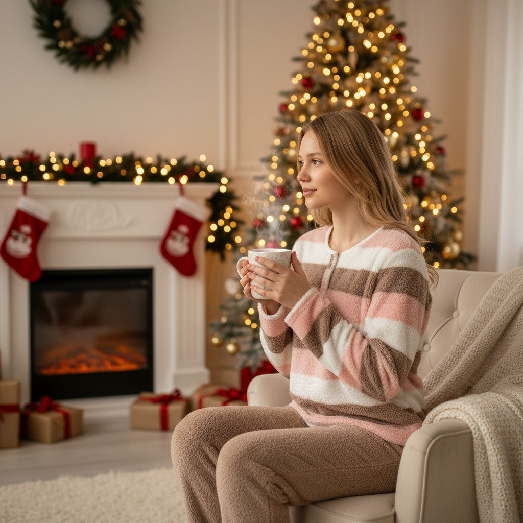 Brown-Pink Fleece PJ