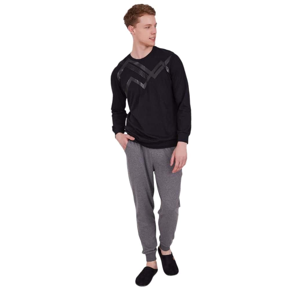 Black-Grey Simple Cotton P