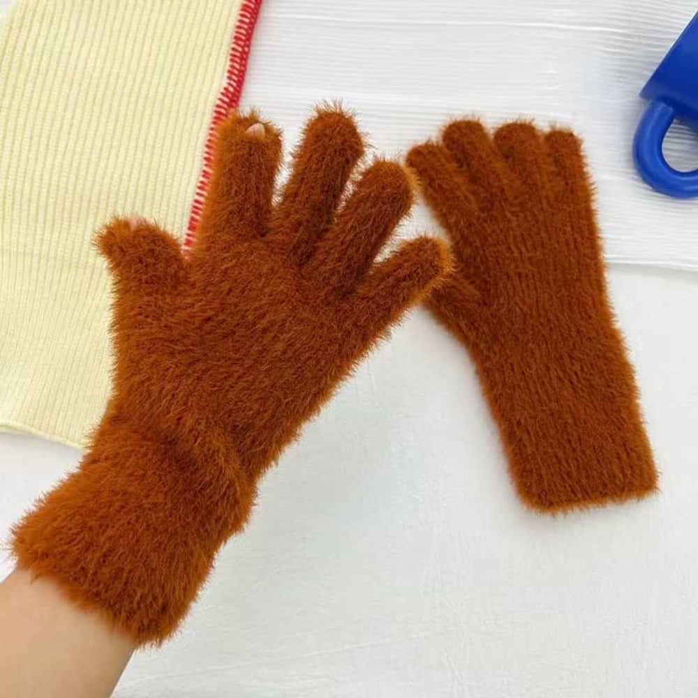 Brown Cashmere Gloves