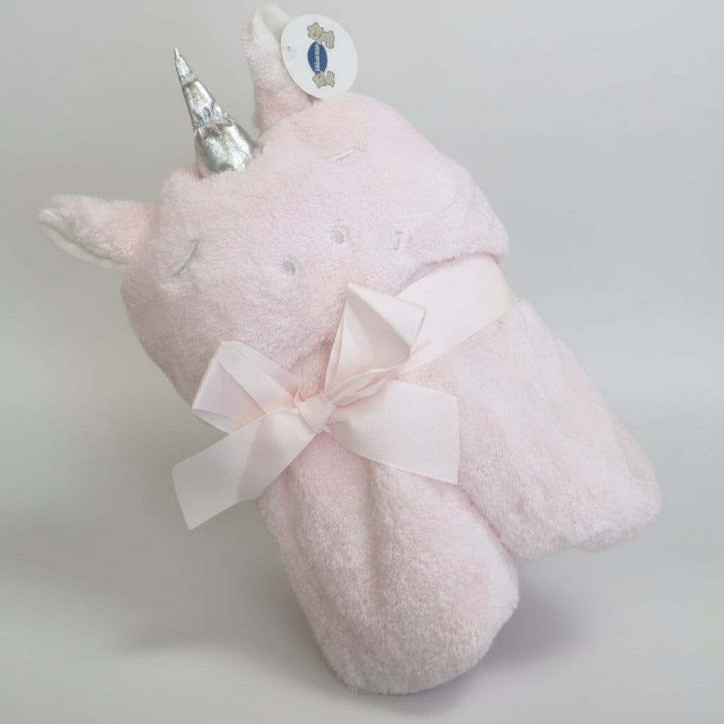 Unicorn Pink Hooded Blanket