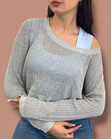 Grey Soft 2 piece Cardigan