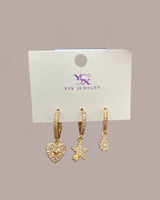 Hearts Earring Set