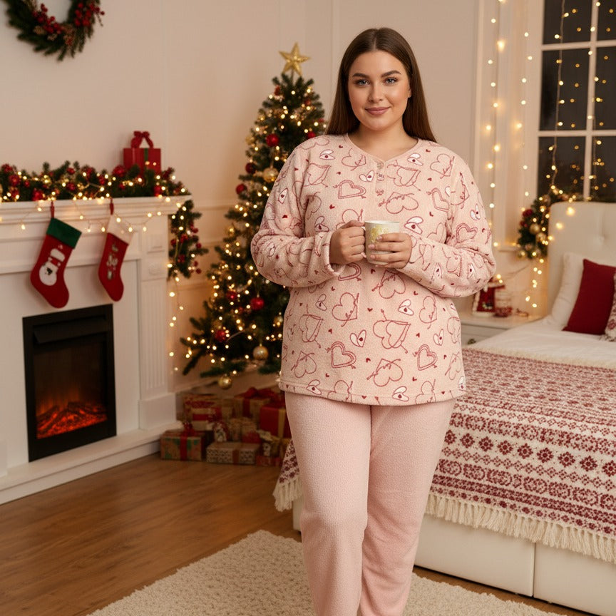 Pink Hearts PJ (Big Size)