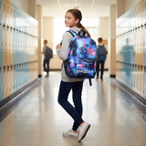 Blue stitch backpack set