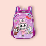 Labubu purple backpack with pencil case