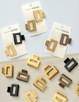 Square Hair Clips