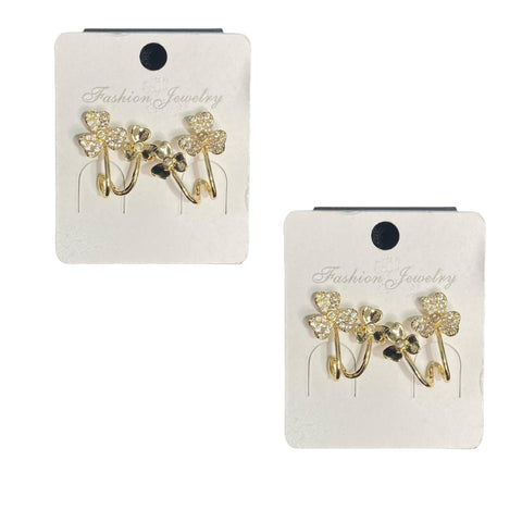 Lucky leaf stud earrings