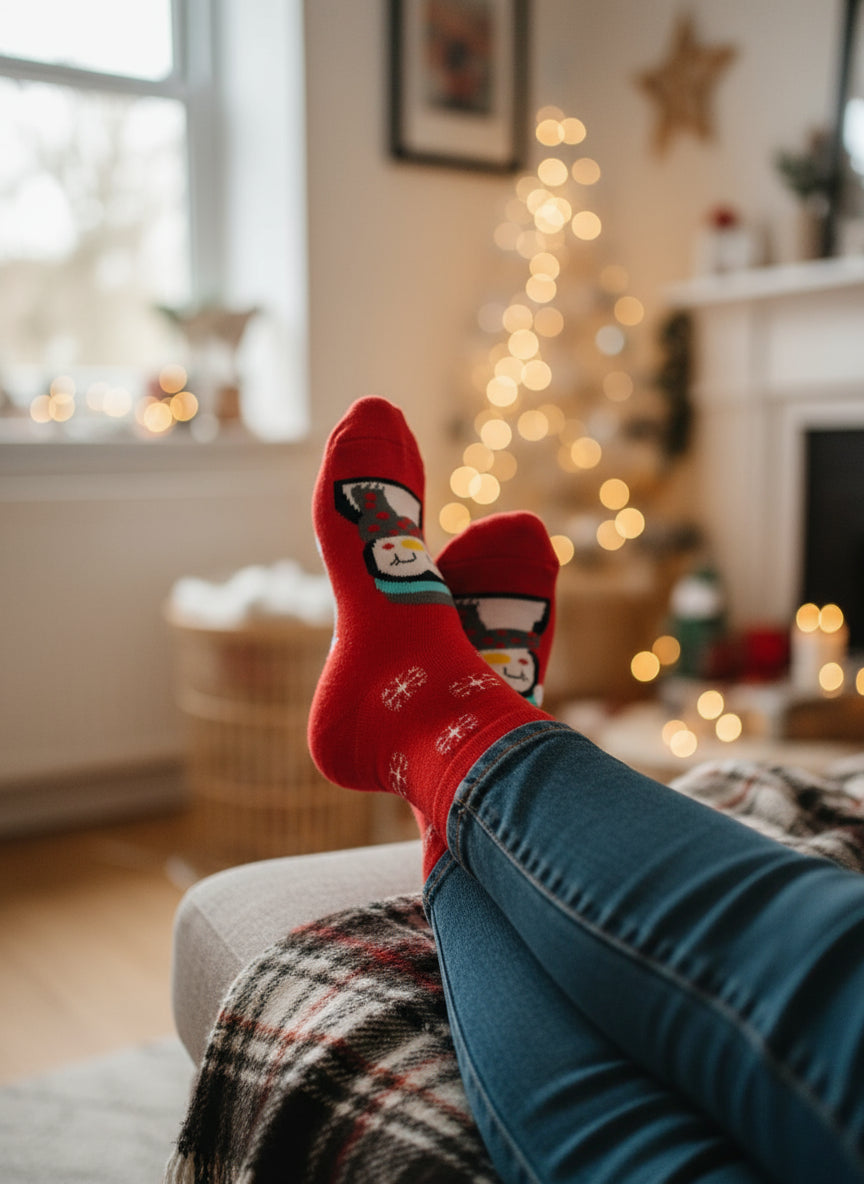 Red Penguin Socks
