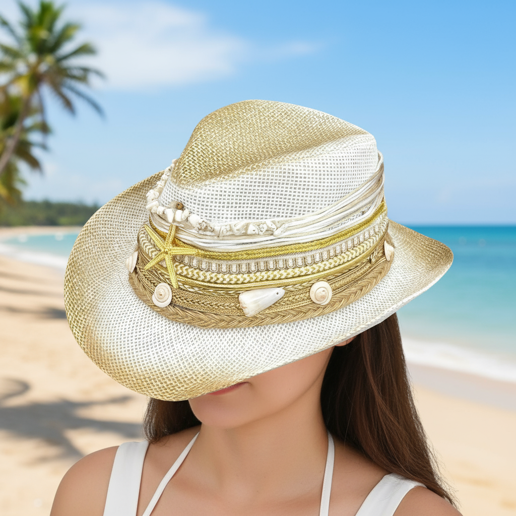 Star beach hat