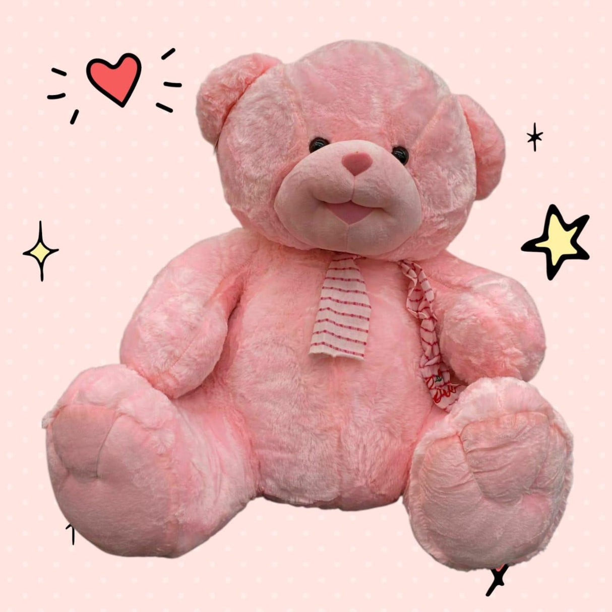 Pink sitting teddy