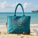 Blue Towel Beach Bag Set