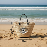 Black Eye Straw Bag