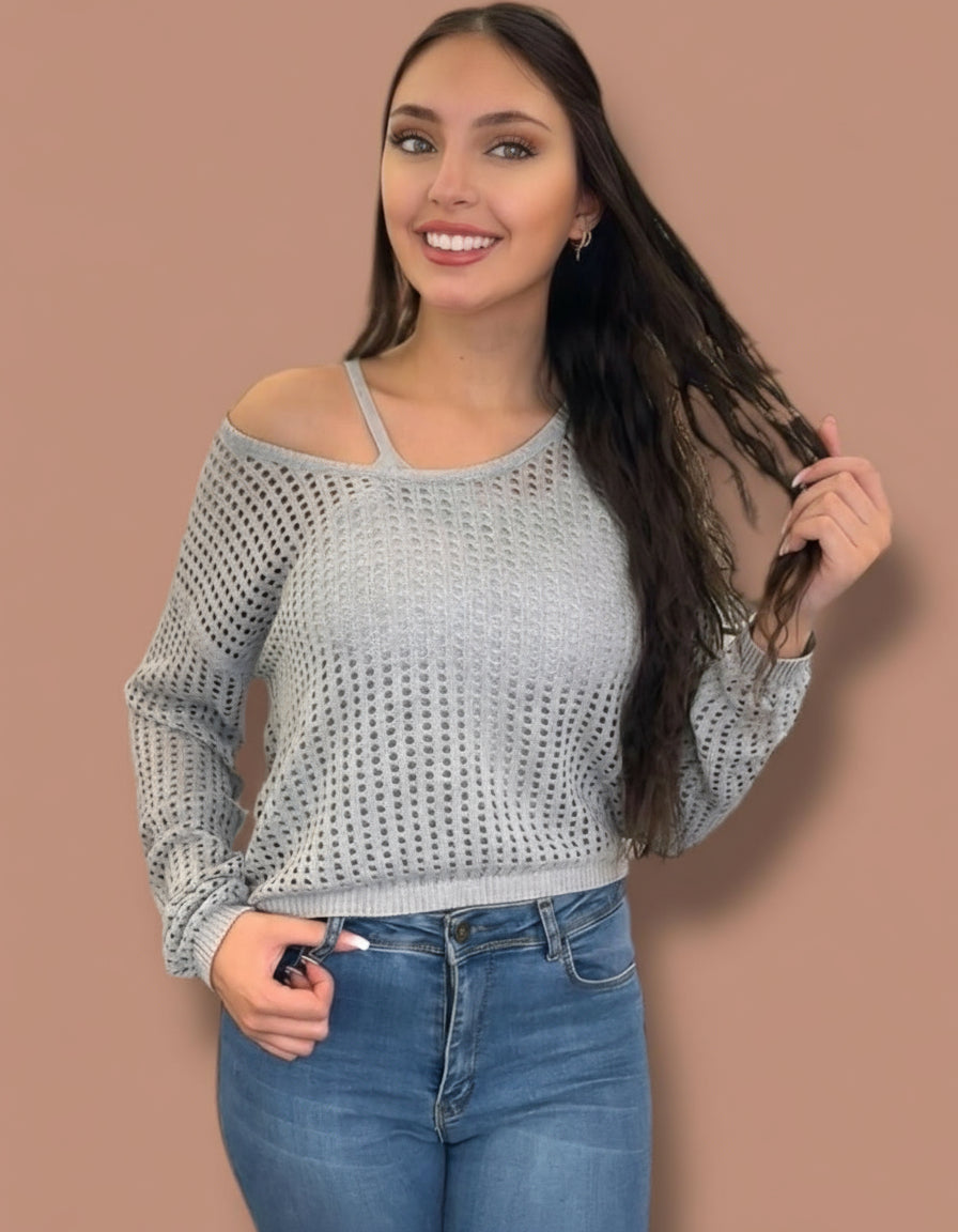 Grey 2 Piece Top