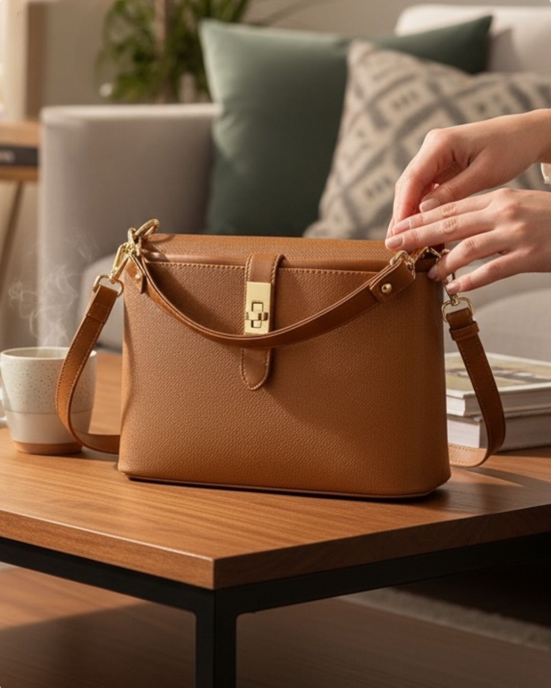 Classic Leather Shoulder Bag