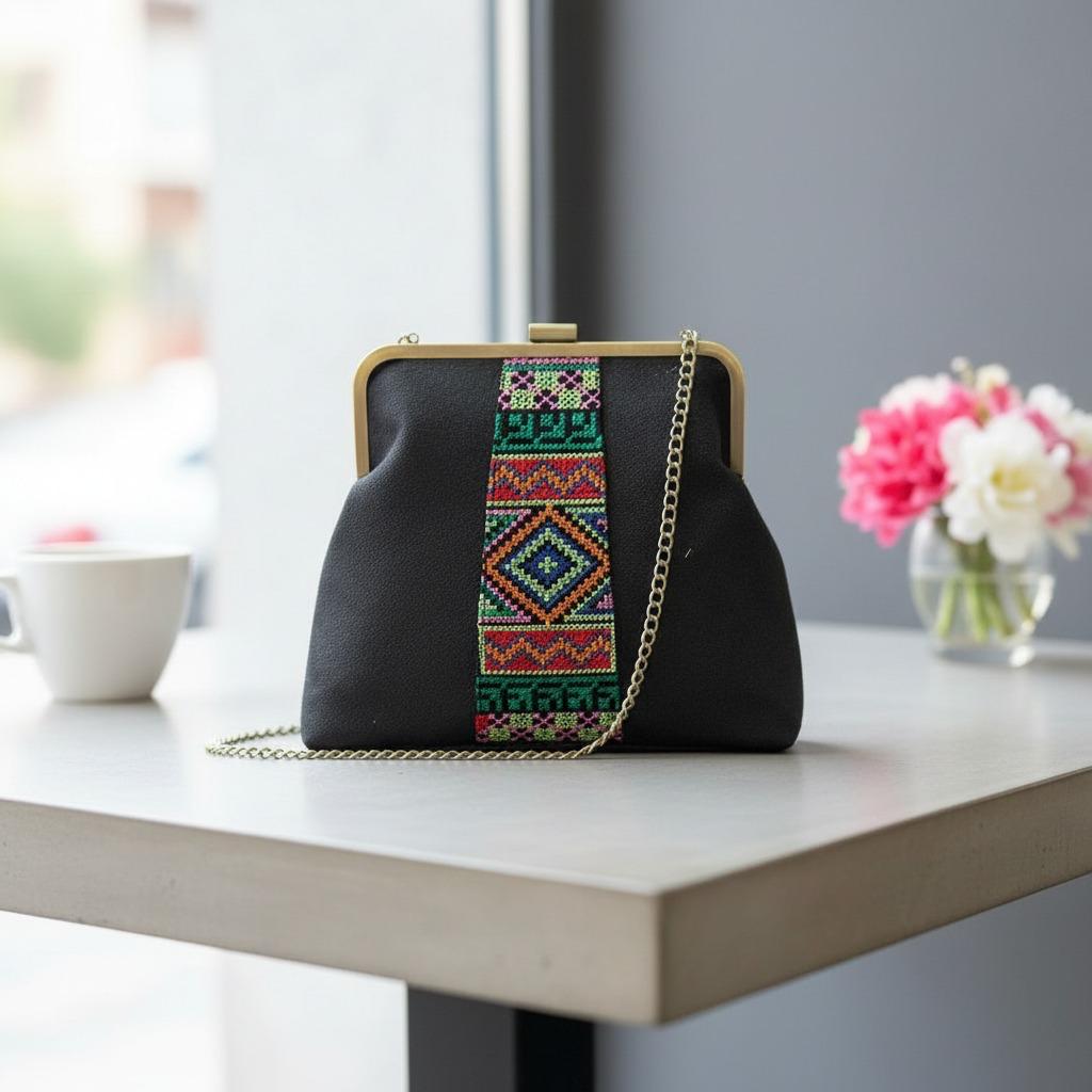 Black Handmade Clutch Bag