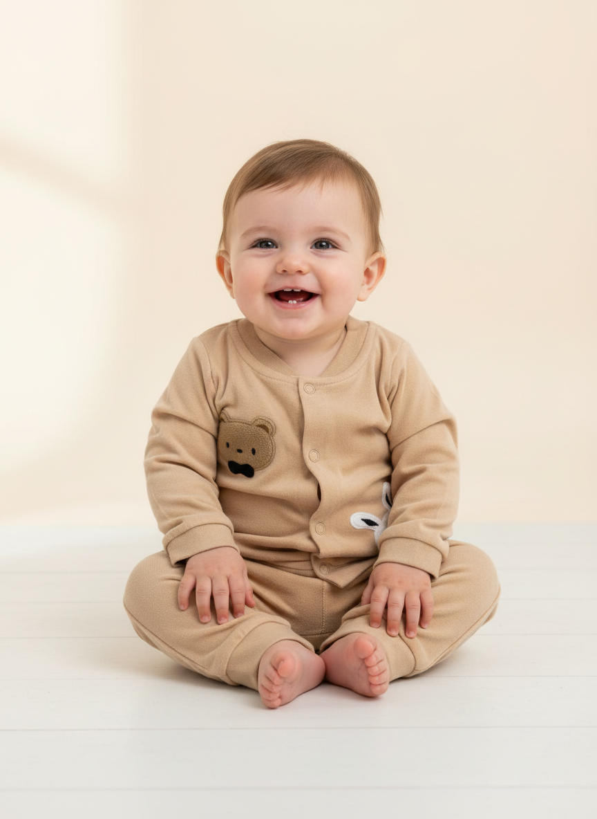 Brown Teddy Bear and Bunny Set