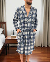 Checkered Fleece Robe 1 S-16