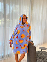 Burger Hooded Blanket