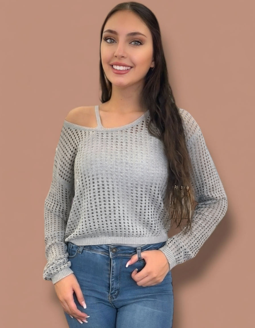 Grey 2 Piece Top