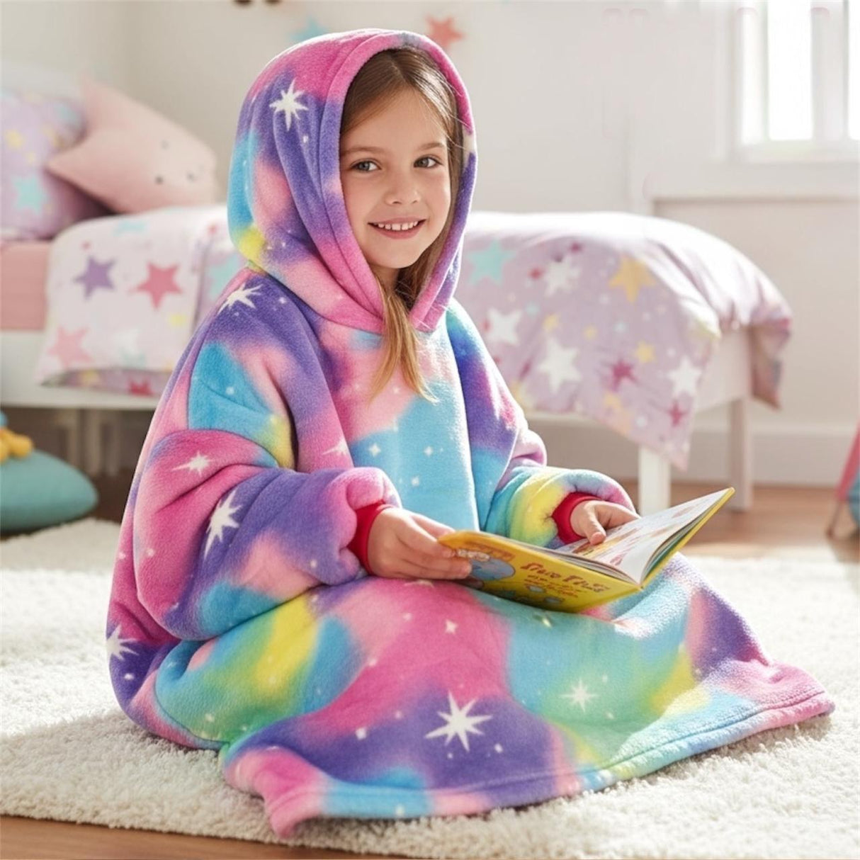 Tie-Dye Hooded Blanket