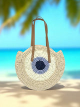 Circular Straw Beach bag