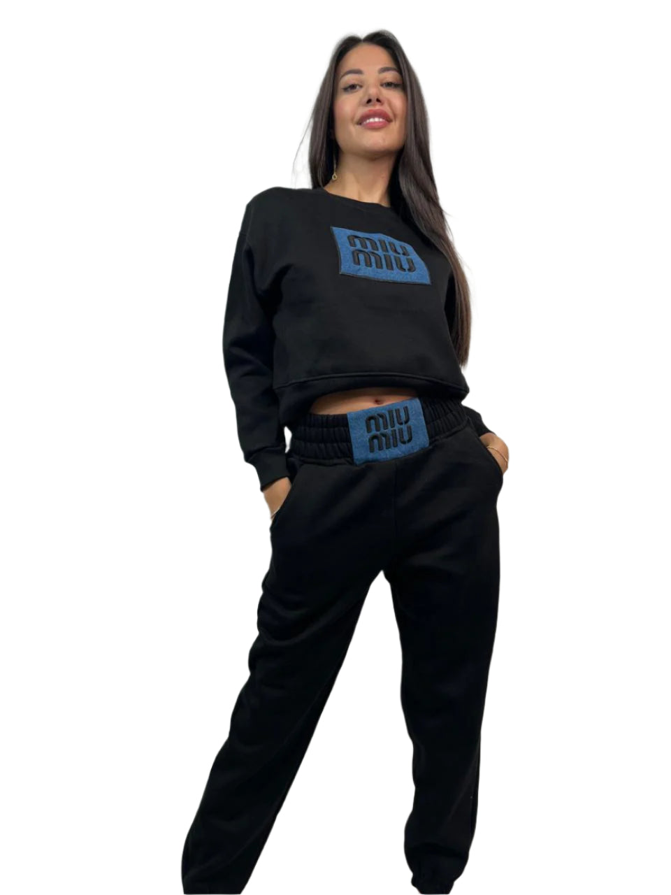 Black-Blue Jogging Set