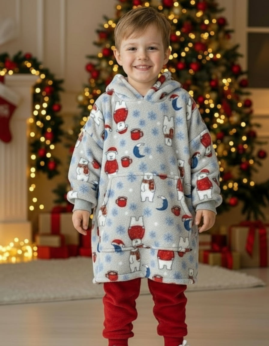 Christmas hooded blanket