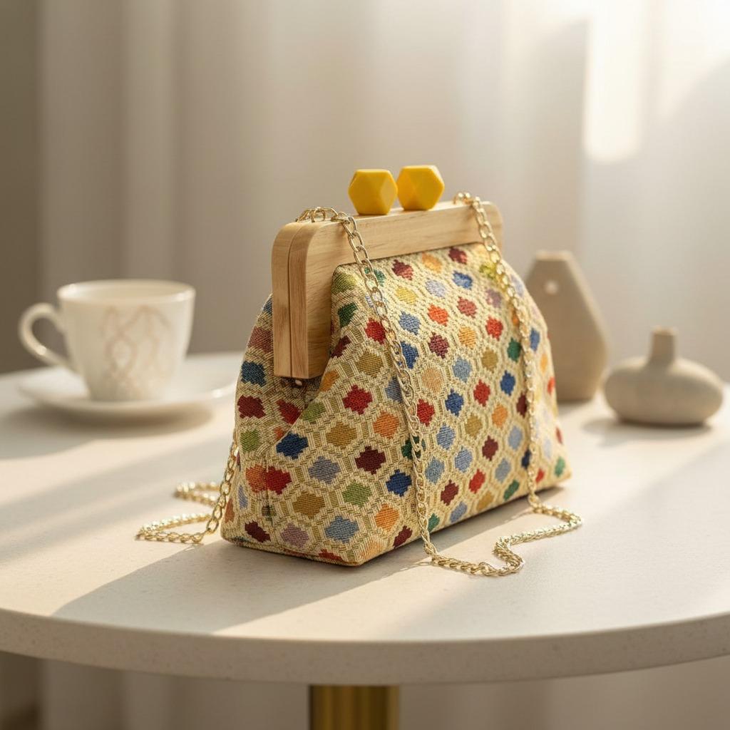 Colorful Circles Handmade Bag