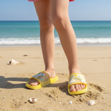 Yellow unicorn slippers