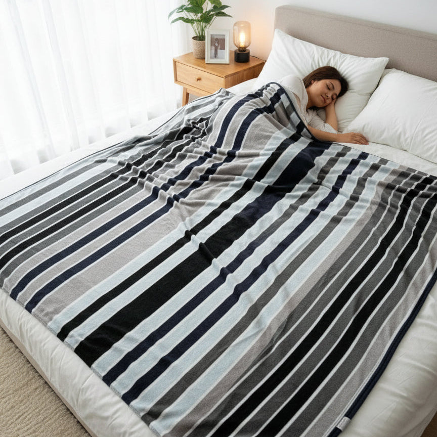 Black Stripped Blanket