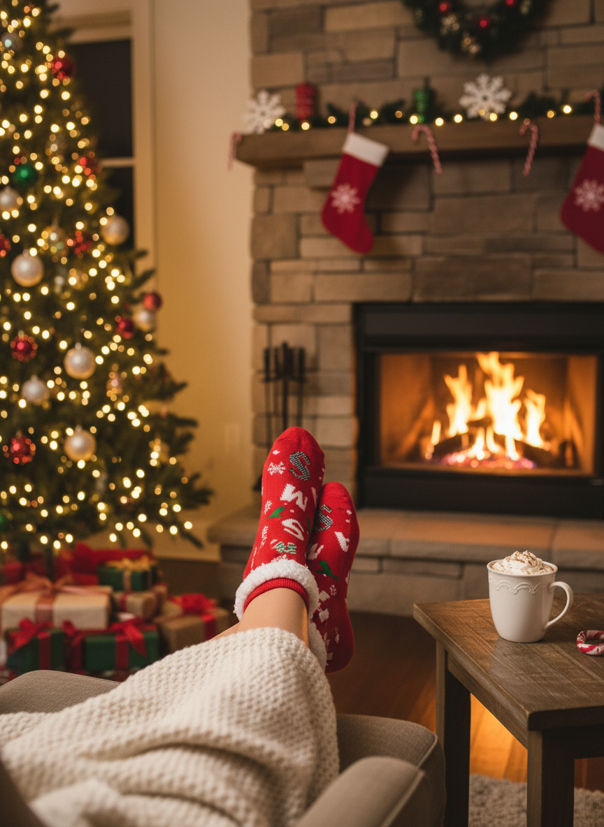 Red Christmas Socks