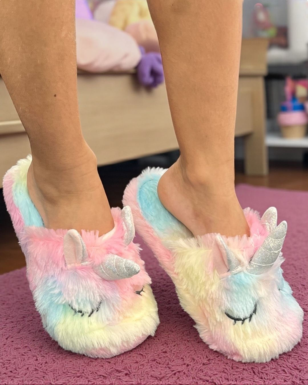 Pink unicorn slipper