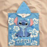 Blue stitch towel poncho