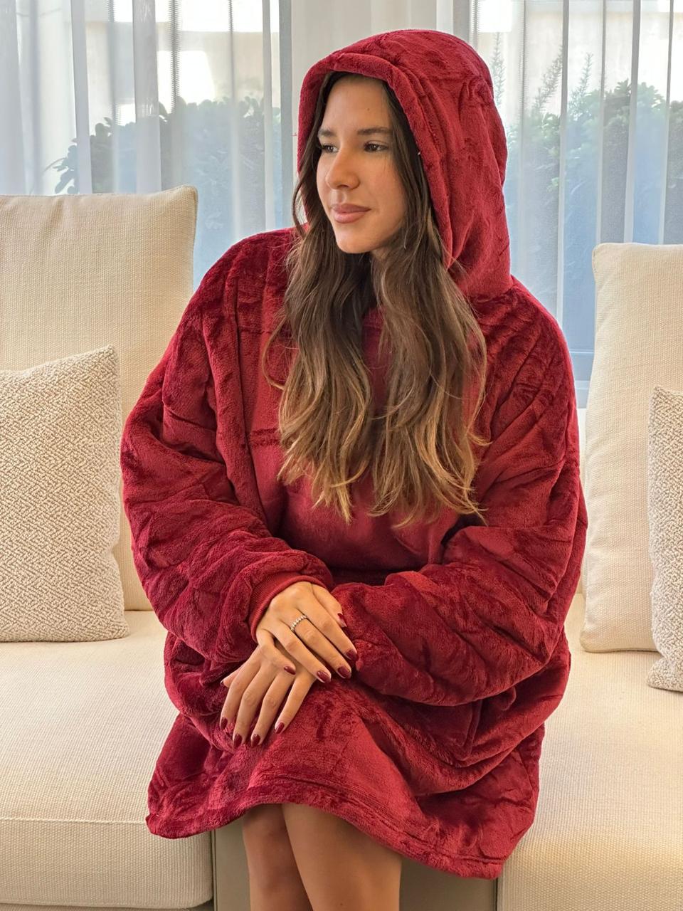 Red Hooded blanket