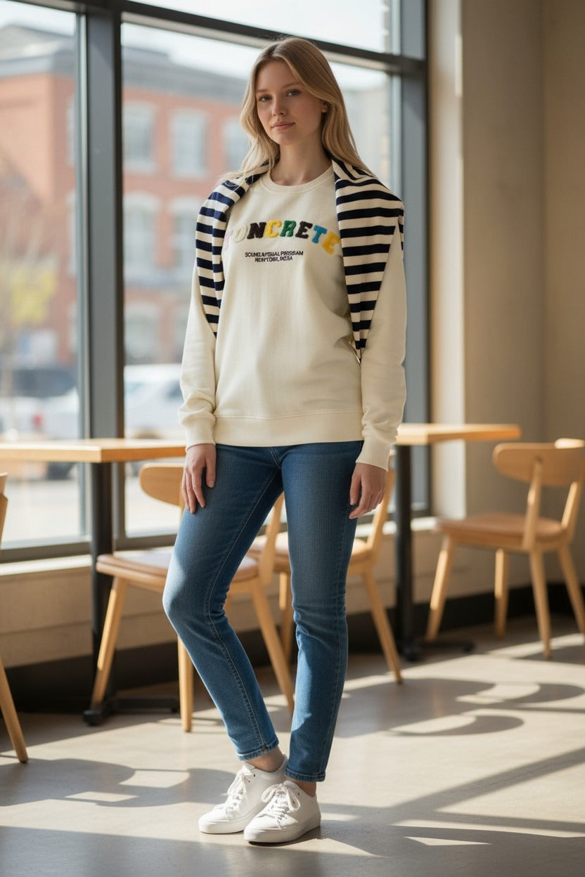 Toncrete sweatshirt + Shoulder Scarf