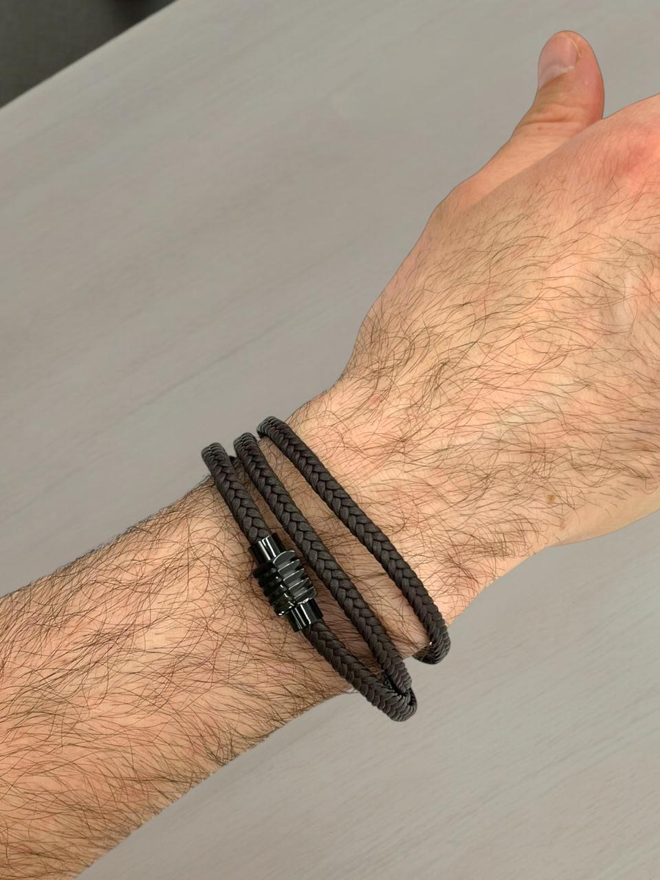 Thin Braided Leather Bracelet 1