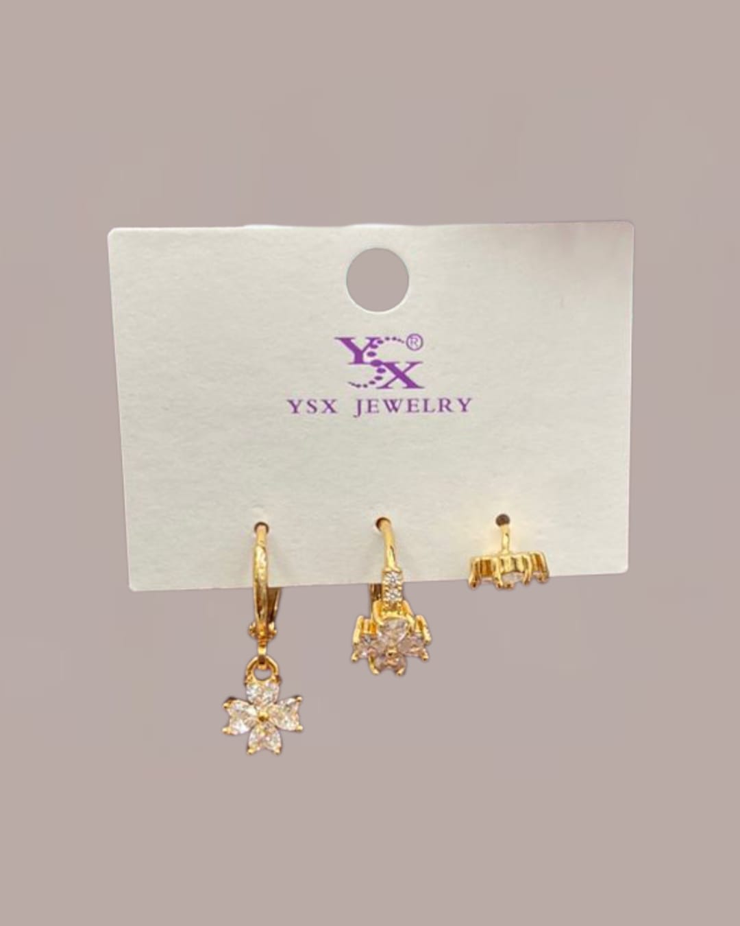 Flower earring set
