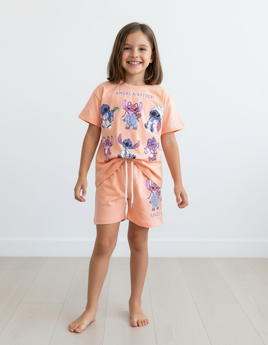 Stitch shorts set