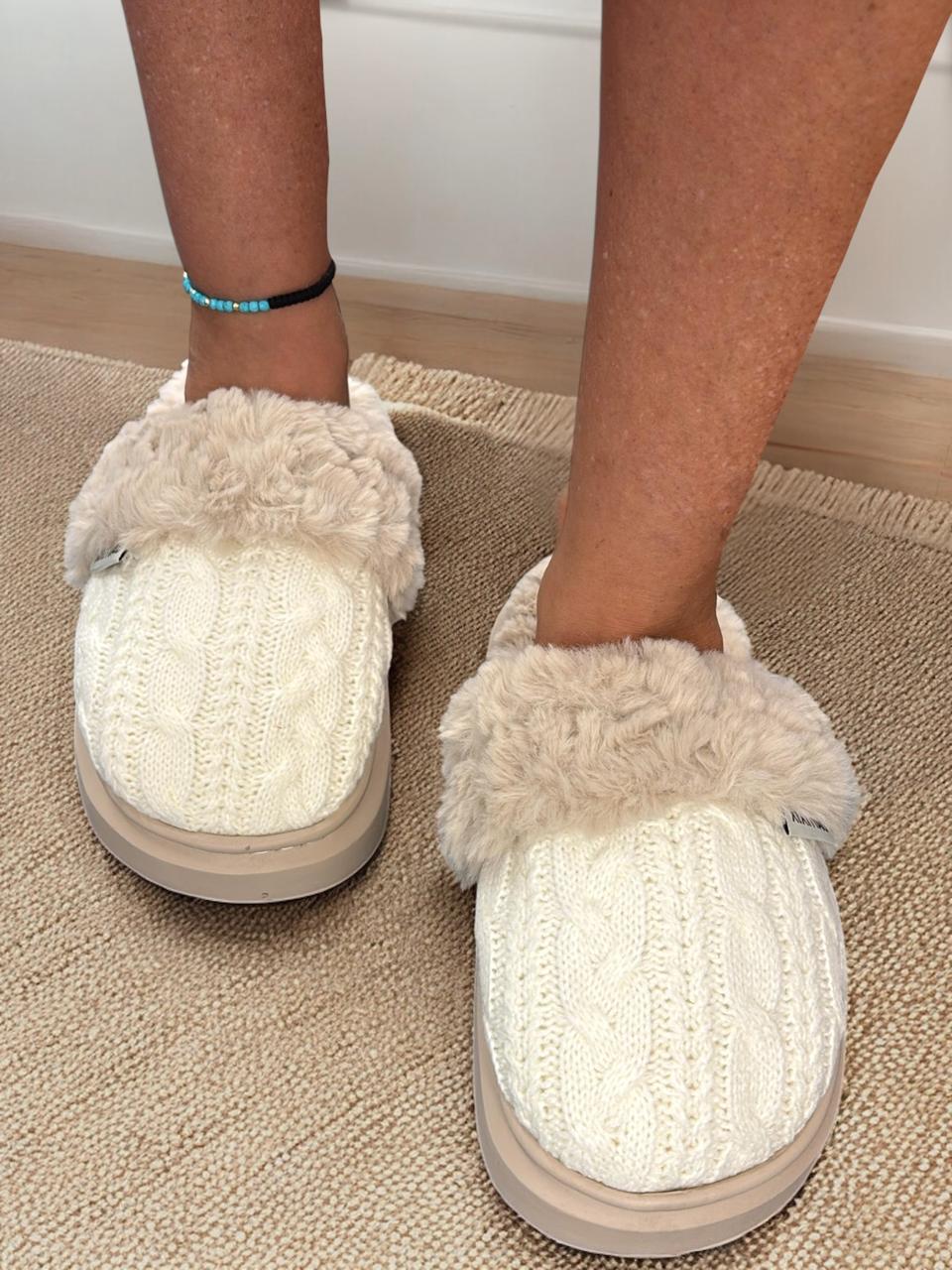 Soft White Slippers