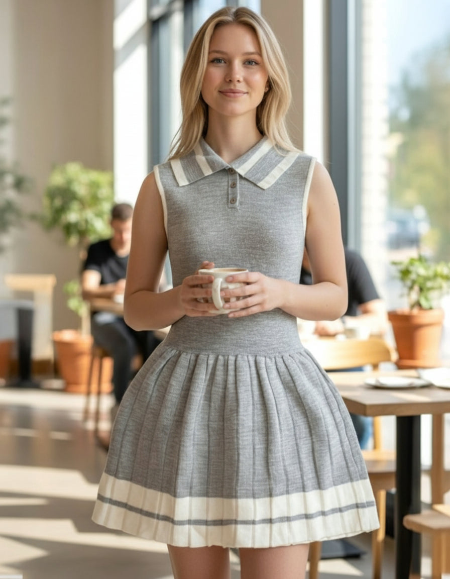 Knit Pleated Dress