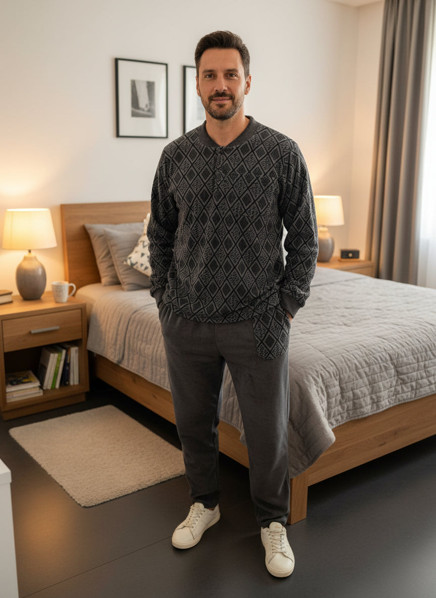 Grey Fleece Man PJ