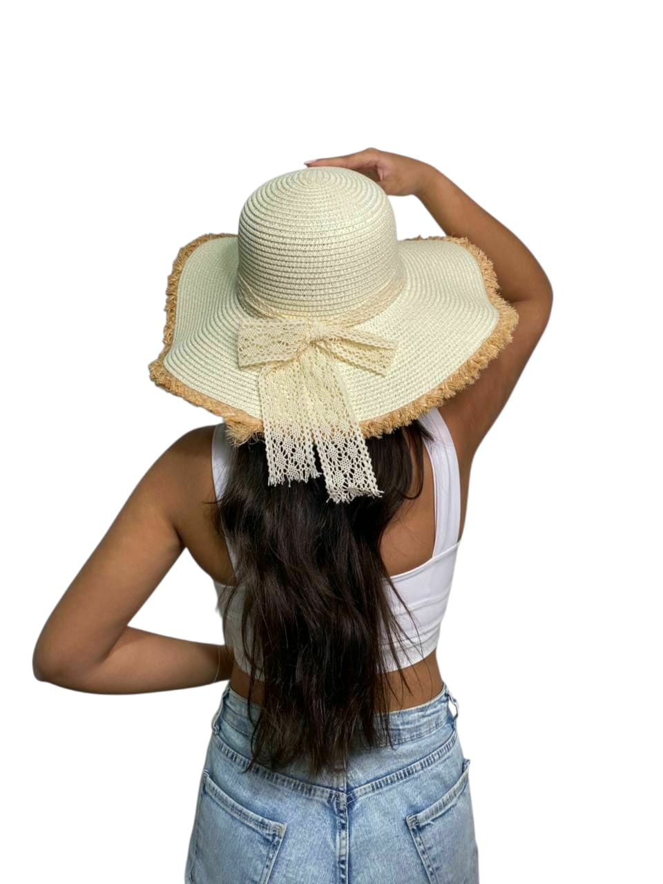 Bow beach hat