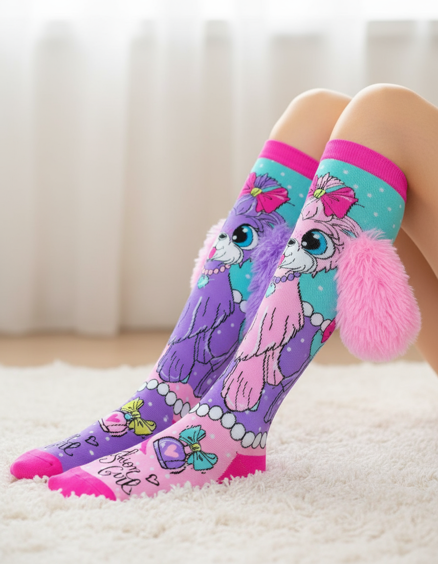 Cute Dog Colorful Long Socks