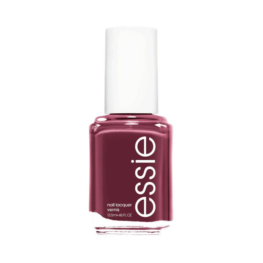 Essie Angora Cardi 42 nail polish bottle in deep berry plum