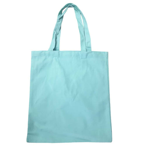 Aqua Simple Canvas Tote Bag
