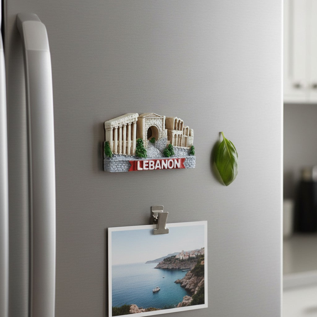 Baalbeck temple ruins Lebanon souvenir fridge magnet, Jack Gifts Online Lebanon