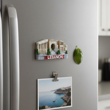 Baalbeck temple ruins Lebanon souvenir fridge magnet, Jack Gifts Online Lebanon