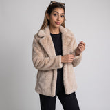 Beige Cozy Fur Jacket