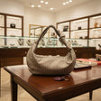 Beige woven knot hobo bag, Jack Gifts Online Lebanon